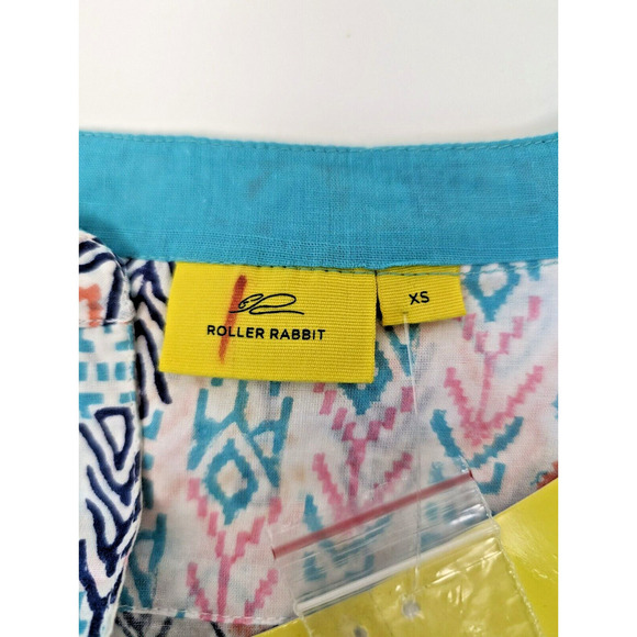 Roberta Roller Rabbit Arles Shirt TUNIC Blue White XS top NWT - Picture 9 of 12